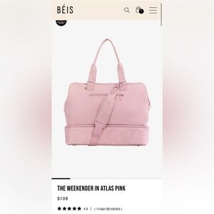 BEIS Atlas Pink Travel Bag